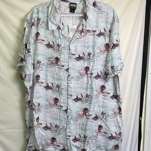 Our Universe Star Wars Tatooine Watercolor Woven Button-Up Shirt